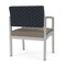 Lesro Lenox Steel Wide Guest Chair Metal Frame, Silver, RS Night Sky Back, MD Farro Seat LS1201 - alternate 3